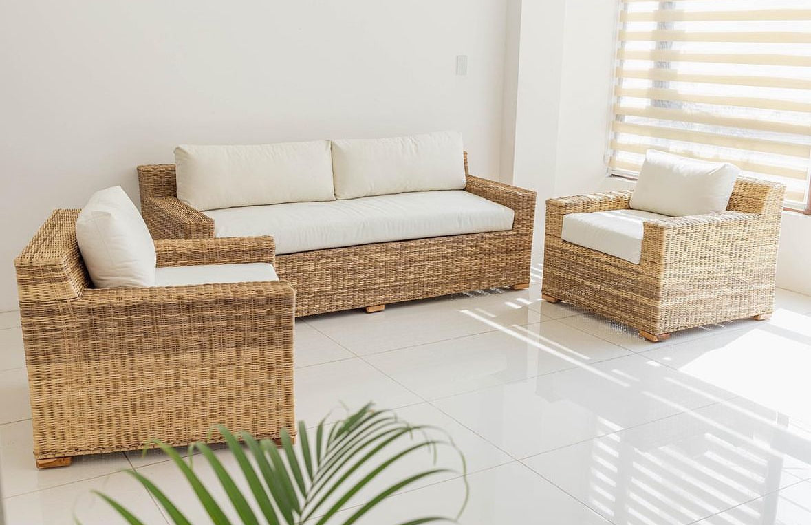 Juego de Muebles Tejidos en Mamure Amazónico Fibra natural